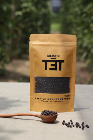 Premium Kampot Peper - Zwart - 100g - Gecertificeerd