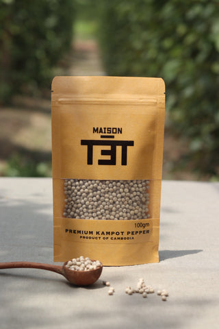 Premium Kampot Peper - Wit - 100g - Gecertificeerd