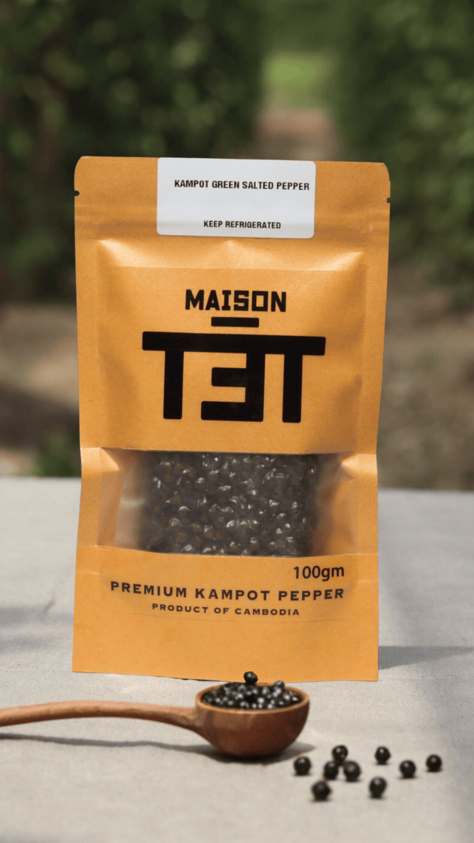 Fresh green salted pepper (caviar pepper) - 100g - certified