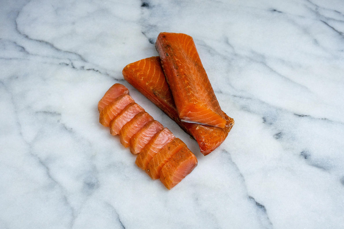 100 grams of home-smoked salmon - Jackie's Smokehouse 