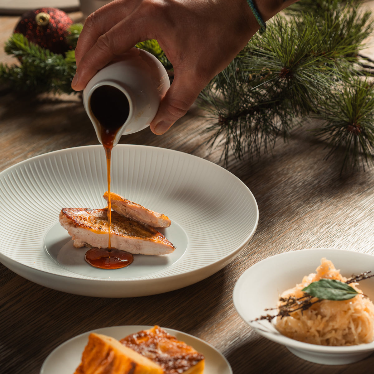 Hoofdgerecht: traag gegaarde fazantenhen