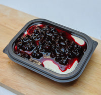 Cheesecake met Rodevruchtensaus