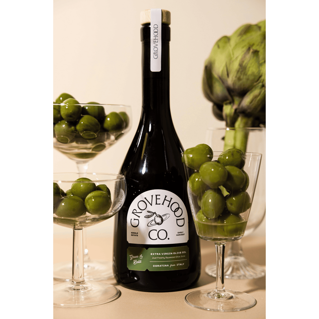 Italian Extra Virgin Olive Oil - Green & Bold 